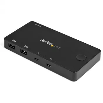 StarTech.com 2-porttinen USB-C KVM-kytkin - 4K 60 Hz HDMI - kompakti kaksiporttinen UHD USB Type-C työpöytä mini KVM-kytkin USB-C-kaapeleilla - väylävirralla - MacBook iPad Pro ThinkPad IdeaPad EliteBook