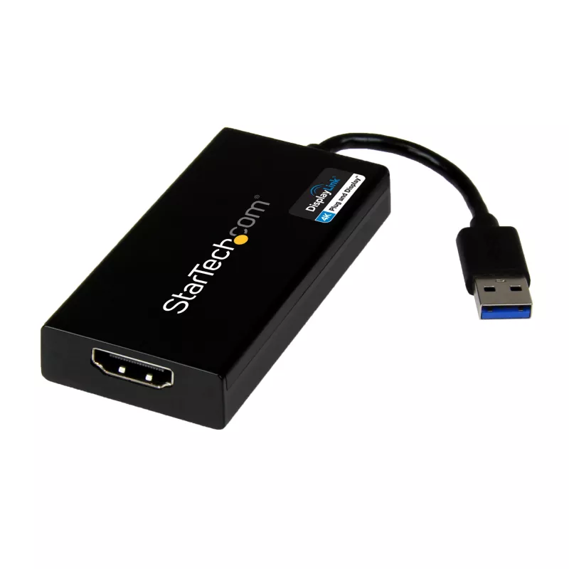 StarTech.com USB 3.0 - HDMI adapteri - 4K 30Hz Ultra HD - DisplayLink sertifioitu - USB Type-A - HDMI näyttöadapteri muunnin näytölle - ulkoinen video- & näytönohjain - Mac & Windows