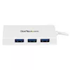 StarTech.com kannettava 4-porttinen SuperSpeed Mini USB 3.0 -keskitin – valkoinen