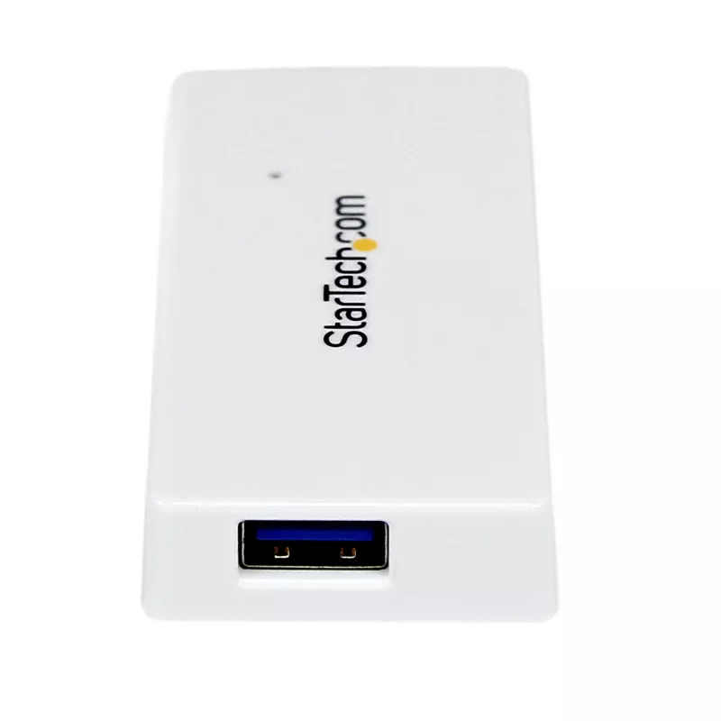 StarTech.com kannettava 4-porttinen SuperSpeed Mini USB 3.0 -keskitin – valkoinen