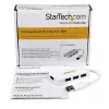 StarTech.com kannettava 4-porttinen SuperSpeed Mini USB 3.0 -keskitin – valkoinen