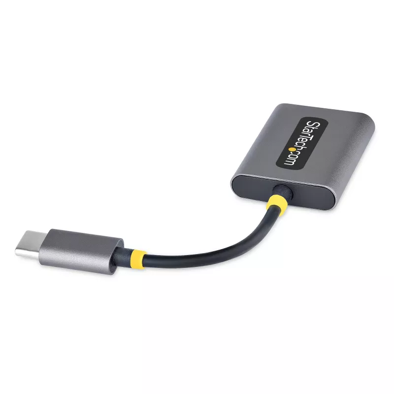 StarTech.com USB-C kuulokkeiden jakaja, USB Type-C kahden headsetin adapteri mikrofonitulolla, USB-C 3,5 mm äänisovitin/kuulokeliitäntä, USB-C ääniliitäntä/aux-lähtö, 24-bittinen DAC