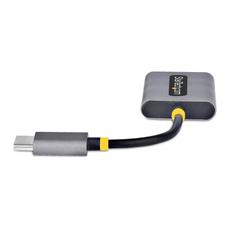 StarTech.com USB-C kuulokkeiden jakaja, USB Type-C kahden headsetin adapteri mikrofonitulolla, USB-C 3,5 mm äänisovitin/kuulokeliitäntä, USB-C ääniliitäntä/aux-lähtö, 24-bittinen DAC