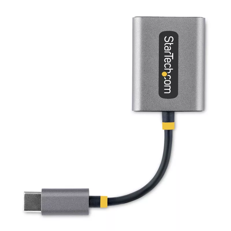 StarTech.com USB-C kuulokkeiden jakaja, USB Type-C kahden headsetin adapteri mikrofonitulolla, USB-C 3,5 mm äänisovitin/kuulokeliitäntä, USB-C ääniliitäntä/aux-lähtö, 24-bittinen DAC