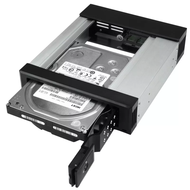 StarTech.com 5,25 - 3,5 kiintolevyn hot-swap-kehikko – 3,5 tuuman SATA/SAS-asemille – trayton – alumiini