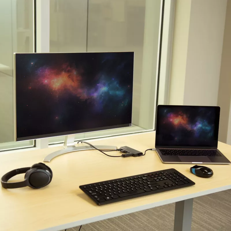 StarTech.com USB-C-moniporttiadapteri, kannettava USB-C-telakka 4K HDMI, 2x USB 3.0 -keskitin, SD/SDHC, GbE, 60W PD läpivienti – USB Type-C/Thunderbolt 3 – KORVATTU DKT30CHSDPD1:llä