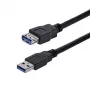 StarTech.com 1m musta SuperSpeed USB 3.0 jatkokaapeli A-A - M/F