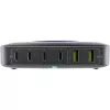 InLine Qi Powerstation Multiport -laturi, 4x USB-C + 2x USB-A, GaN 100 W, 15 W langaton lataus, musta (31517K)