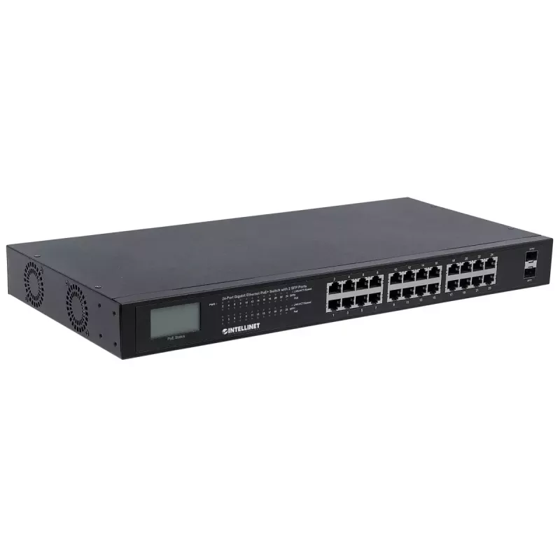 Hallitsematon kytkin Intellinet 24-porttinen Gigabit Ethernet PoE+ 561242