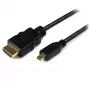 StarTech.com HDADMM3M nopea Micro HDMI–HDMI-kaapeli Ethernetillä, 3 m, HDMI A-tyyppi – Micro HDMI D-tyyppi, 32 AWG, suojattu, uros/uros, musta