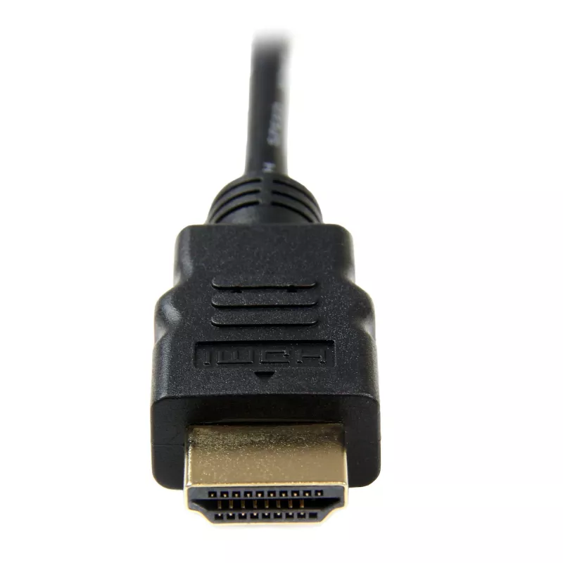 StarTech.com HDADMM3M nopea Micro HDMI–HDMI-kaapeli Ethernetillä, 3 m, HDMI A-tyyppi – Micro HDMI D-tyyppi, 32 AWG, suojattu, uros/uros, musta