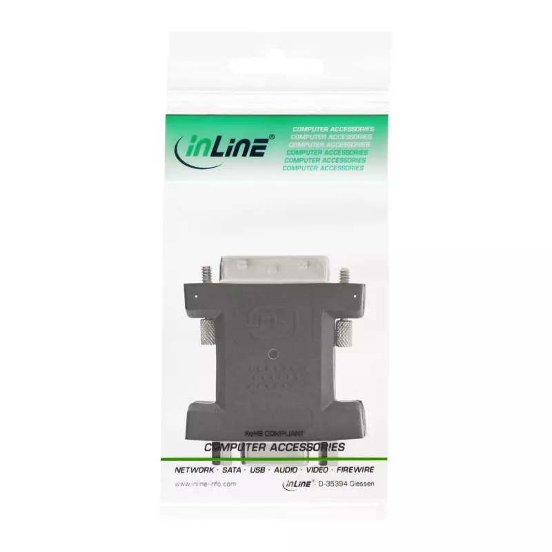 InLine DVI-A-sovitin DVI 12+5 uros / VGA 15 HD / S-VGA naaras