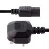 StarTech.com 10ft (3m) UK-tietokoneen virtakaapeli, 18AWG, BS 1363 - C13, 10A 250V, musta vara-AC-virtakaapeli, kylmälaitekaapeli / UK-virtakaapeli, PC-virtalähdekaapeli, TV-/näyttökaapeli