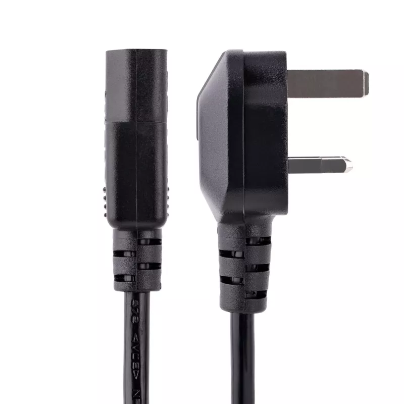 StarTech.com 10ft (3m) UK-tietokoneen virtakaapeli, 18AWG, BS 1363 - C13, 10A 250V, musta vara-AC-virtakaapeli, kylmälaitekaapeli / UK-virtakaapeli, PC-virtalähdekaapeli, TV-/näyttökaapeli