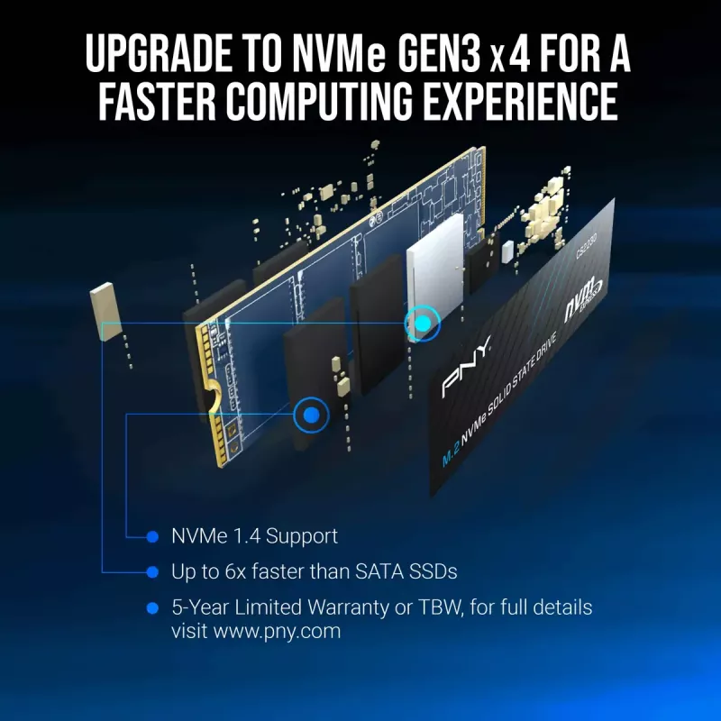 SSD-asema PNY 1 TB M.2 PCI Express 3.0 NVMe CS2230