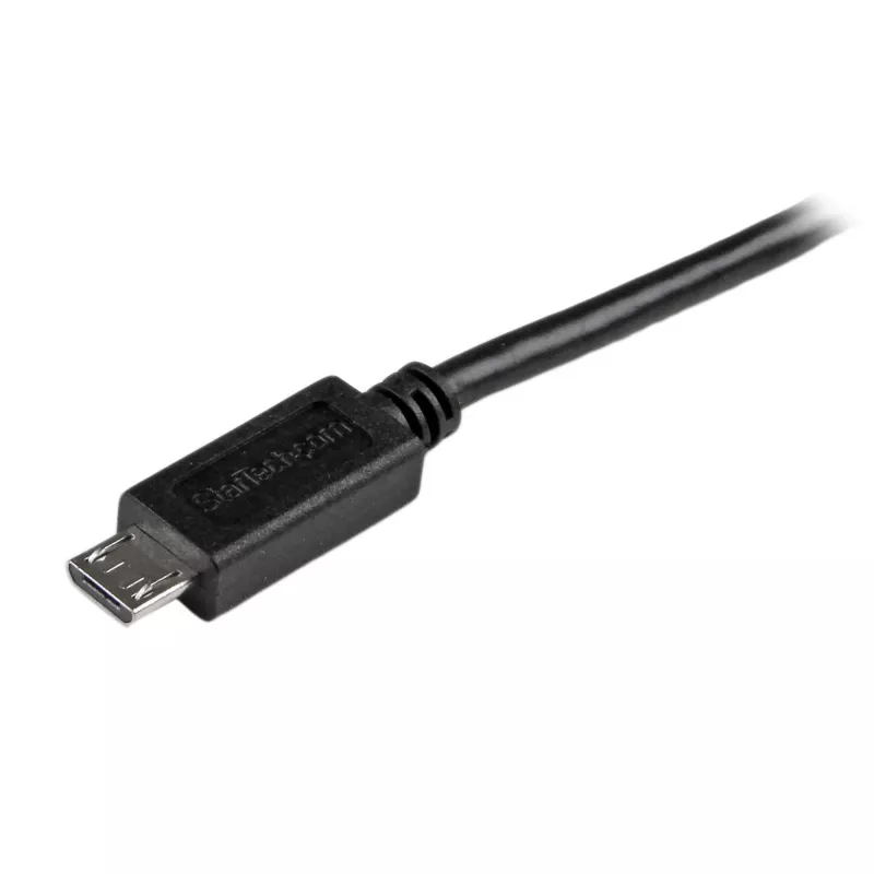 StarTech.com USBAUB50CMBK ohut Micro-USB-kaapeli, USB-A – Micro-USB B, USB 2.0, 0,5 m, uros–uros, musta