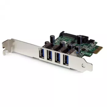StarTech.com 4-porttinen PCI Express PCIe SuperSpeed USB 3.0 -ohjainkorttisovitin UASP:lla – SATA-virtalähde