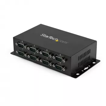 StarTech.com 8-porttinen USB-DB9 RS232 sarjasovitin keskitin – teollinen DIN-kisko- ja seinäasennus