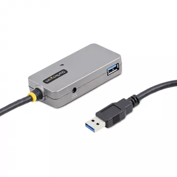 StarTech.com USB-jatkokeskitin, 10 m USB 3.0 -jatkokaapeli 4-porttisella USB-A-keskittimellä, aktiivinen/väylävirralla toimiva USB-toistokaapeli, valinnainen 20 W virtalähde mukana, ESD-suoja