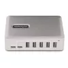 StarTech.com 7-porttinen USB-C-hubi - 5x USB-A + 2x USB-C - Oma virtalähde, 65W verkkolaite - USB 3.1 10Gbps - Pöytäkoneen/kannettavan USB-hubi, 3ft USB-IF-sertifioitu lukittuva kaapeli - USB C -hubi