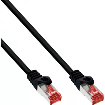 InLine patch-kaapeli S/FTP PiMF Cat.6 250MHz PVC kupari musta 0,5m