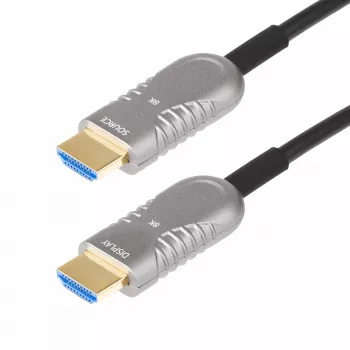 StarTech.com 15,2 m (50 ft) HDMI 2.1 hybridi aktiivinen optinen kaapeli (AOC), CMP, Plenum-luokiteltu, 8K Ultra High Speed HDMI 2.1/2.0 kuitukaapeli, 48 Gbit/s, 8K 60 Hz/4K 120 Hz, HDR10+/FRL/TMDS/eARC