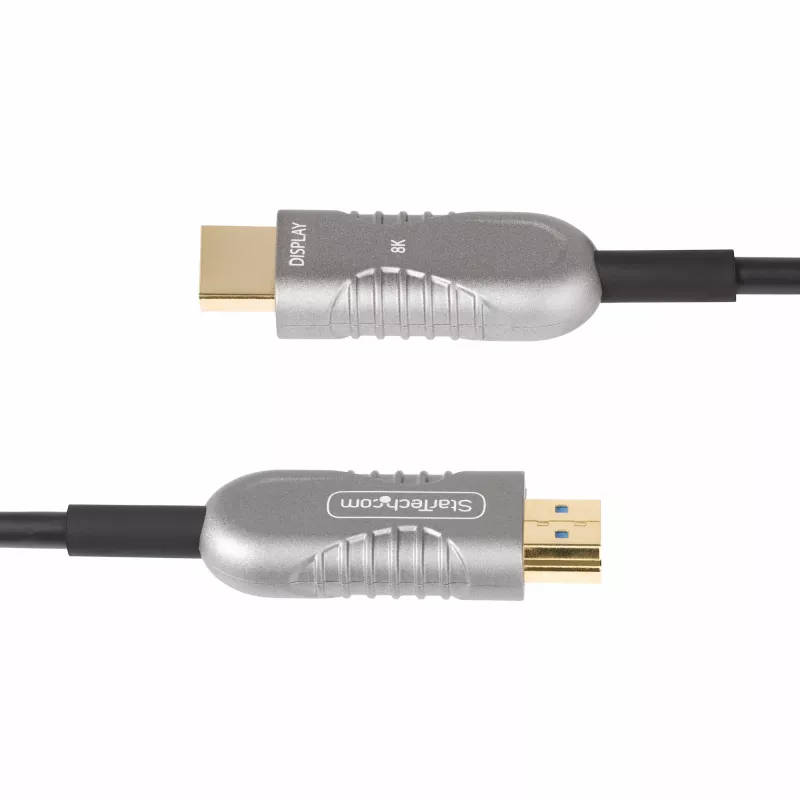 StarTech.com 15,2 m (50 ft) HDMI 2.1 hybridi aktiivinen optinen kaapeli (AOC), CMP, Plenum-luokiteltu, 8K Ultra High Speed HDMI 2.1/2.0 kuitukaapeli, 48 Gbit/s, 8K 60 Hz/4K 120 Hz, HDR10+/FRL/TMDS/eARC
