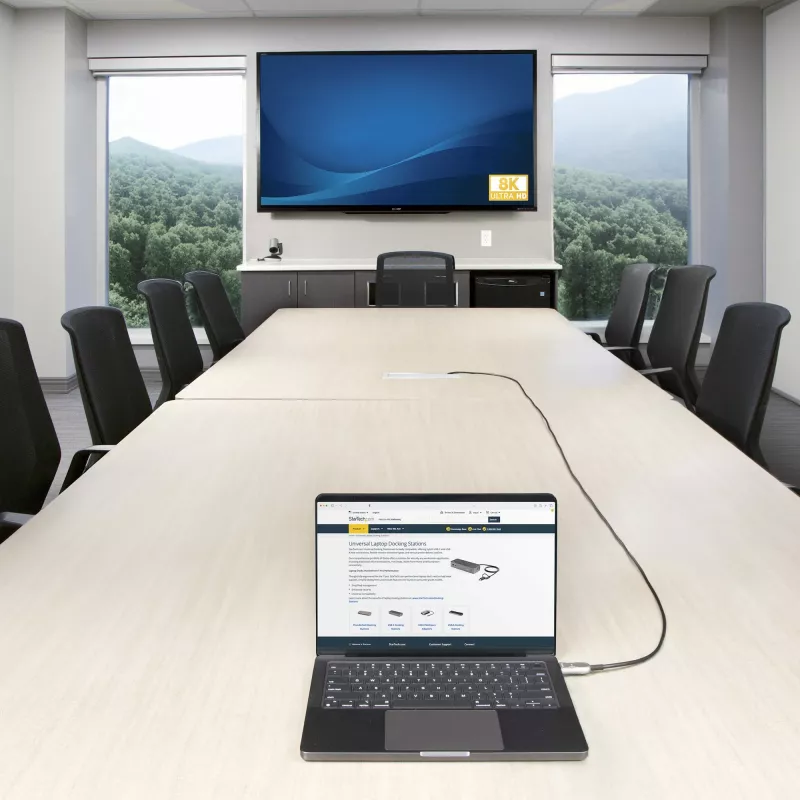StarTech.com 15,2 m (50 ft) HDMI 2.1 hybridi aktiivinen optinen kaapeli (AOC), CMP, Plenum-luokiteltu, 8K Ultra High Speed HDMI 2.1/2.0 kuitukaapeli, 48 Gbit/s, 8K 60 Hz/4K 120 Hz, HDR10+/FRL/TMDS/eARC