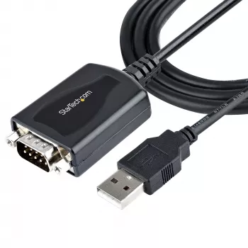 StarTech.com 1 m USB-sarjakaapeli COM-portin säilytyksellä, DB9-uros RS232 - USB-muunnin, USB-sarjasovitin PLC/tulostin/skanneri, Prolific-piirisarja, Windows/Mac