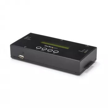 StarTech.com 1:1 erillinen kiintolevyjen kopioija ja tyhjentäjä, SAS- ja SATA-HDD/SSD-kloonaaja/kopioija, kiintolevyjen kopioija ja puhdistaja, LCD-näyttö, TAA-yhteensopiva