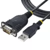StarTech.com 1 m USB-sarjakaapeli, DB9-uros RS232 - USB-muunnin, Prolific IC, USB-sarjasovitin PLC/tulostin/skanneri/kytkin, USB-COM-porttisovitin, Windows/Mac