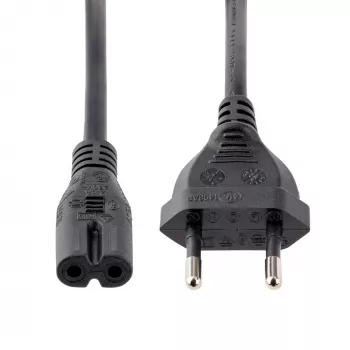 StarTech.com 1m (3ft) kannettavan virtajohto, EU-pistoke C7, 2,5A 250V, 18AWG, kannettavan varajohto, tulostimen virtajohto, kannettavan latausjohto, kannettavan virtalähdejohto – UL-hyväksytty
