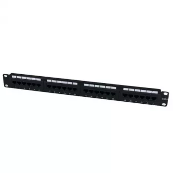 StarTech.com 24 portin 1U rack-asennettava Cat 6 110 patch-paneeli, RJ-45, rack-asennus, 1U, musta, RoHS, CE, ETL, UL
