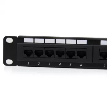 StarTech.com 24 portin 1U rack-asennettava Cat 6 110 patch-paneeli, RJ-45, rack-asennus, 1U, musta, RoHS, CE, ETL, UL