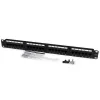 StarTech.com 24 portin 1U rack-asennettava Cat 6 110 patch-paneeli, RJ-45, rack-asennus, 1U, musta, RoHS, CE, ETL, UL