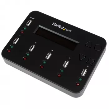 StarTech.com erillinen 1-5 USB-muistitikun kopioija ja tyhjentäjä, monen USB-muistitikun kopioija, järjestelmä- ja tiedostokopio sekä koko aseman kopio 1,5 GB/min, yhden ja 3-vaiheen tyhjennys, LCD-näyttö – TAA