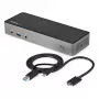 StarTech.com USB-C & USB-A -telakka - hybridi universaali kolmen näytön kannettavan telakointiasema DisplayPort & HDMI 4K 60Hz - 85W Power Delivery, 6x USB-keskitin, GbE, ääni - USB 3.1 Gen 2 10Gbps - TAA