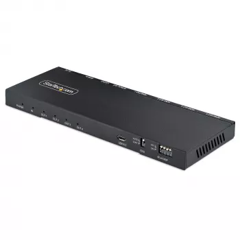 StarTech.com 4-porttinen HDMI-jakaja, 4K 60Hz HDMI 2.0 video, 4K HDMI-jakaja integroidulla skaalaajalla, HDMI-jakaja 1 in 4 out, 3,5 mm/optinen ääniliitäntä, HDMI-näyttö/lähtöjakaja