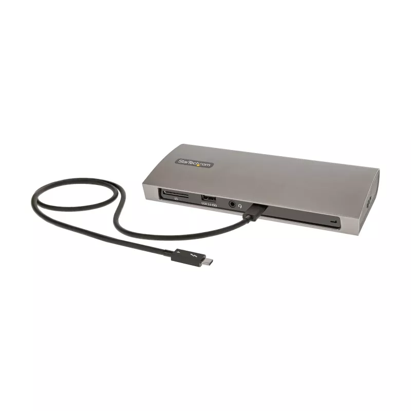 StarTech.com Thunderbolt 4 -telakka, 96W Power Delivery, yksittäinen 8K/dual-näyttö 4K 60Hz, 3xTB4/USB4-liitäntää, 4xUSB-A, SD, GbE, Thunderbolt 4 -telakointiasema Windowsille tai TB3 MacBookille, 0,8 m kaapeli
