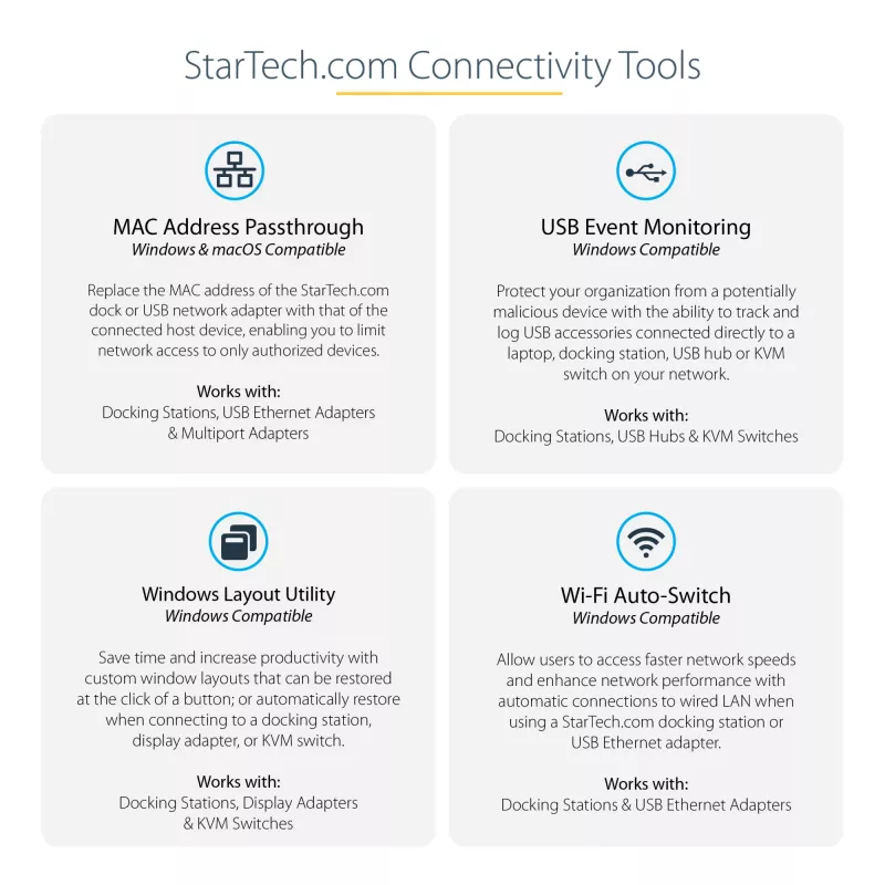 StarTech.com Thunderbolt 4 -telakka, 96W Power Delivery, yksittäinen 8K/dual-näyttö 4K 60Hz, 3xTB4/USB4-liitäntää, 4xUSB-A, SD, GbE, Thunderbolt 4 -telakointiasema Windowsille tai TB3 MacBookille, 0,8 m kaapeli