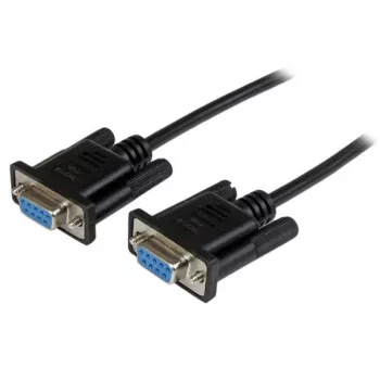 StarTech.com 2 m musta DB9 RS232 sarjakaapeli null-modem F/F