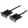 StarTech.com 2 m musta DB9 RS232 sarjakaapeli null-modem F/F