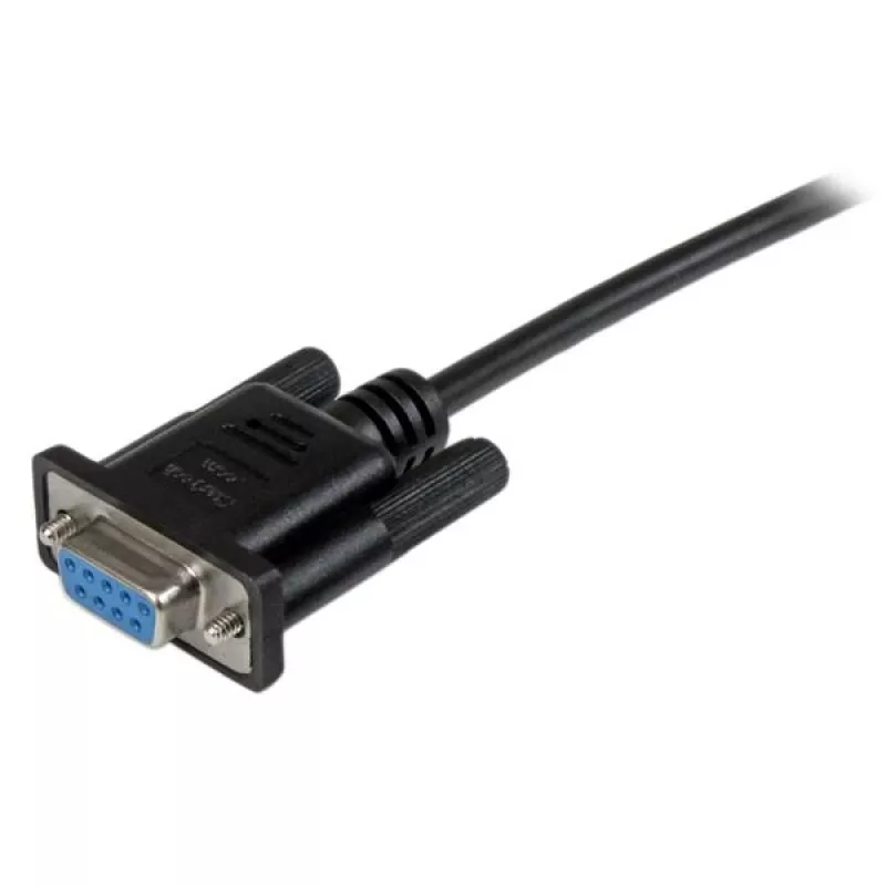 StarTech.com 2 m musta DB9 RS232 sarjakaapeli null-modem F/F