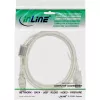 InLine USB 2.0 -jatkokaapeli Type-A M/F, läpinäkyvä, ferriitillä, 3 m
