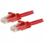 StarTech.com 3 m CAT6 Ethernet-kaapeli – punainen, CAT 6 gigabit-Ethernet-kaapeli – 250 MHz, 100 W PoE, RJ45, UTP-verkko-/patch-kaapeli, ilman lukituskieltä, vedonpoistolla, yksittäin testattu