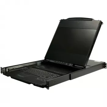 StarTech.com Dual-Rail-rack-asennus-KVM-konsoli HD 1080p – yksiliitäntäinen DVI/VGA KVM 17