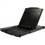 StarTech.com RKCOND17HD kaksikiskoinen 1U-telinekiinnitteinen KVM-konsoli, 17,3" (43,9 cm) LCD 1920 x 1080, yksiporttinen DVI/VGA, US QWERTY -näppäimistö, USB, kaapelit mukana, 44230 MTBF, musta