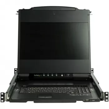 StarTech.com Dual-Rail-rack-asennus-KVM-konsoli HD 1080p – yksiliitäntäinen DVI/VGA KVM 17