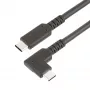 StarTech.com 0,9 m tukeva kulmikas USB-C-kaapeli, USB 3.2 Gen 2 (10 Gbps), täysin datakykyinen USB-C–C-datakaapeli, 4K 60Hz DP Alt -tila, 100W Power Delivery – 90 asteen USB Type-C -kaapeli