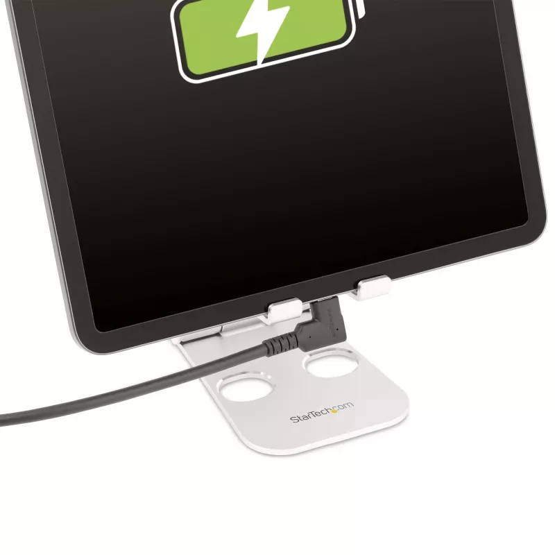 StarTech.com 0,9 m tukeva kulmikas USB-C-kaapeli, USB 3.2 Gen 2 (10 Gbps), täysin datakykyinen USB-C–C-datakaapeli, 4K 60Hz DP Alt -tila, 100W Power Delivery – 90 asteen USB Type-C -kaapeli